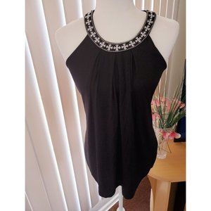 Cable & Gauge  High Neck Keyhole Back Tank Top